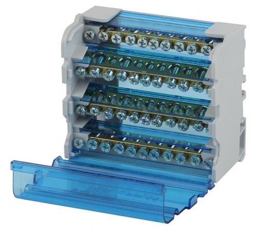 Аксессуары для клемм NO-224-16 ЭРА Шины на DIN-рейку в корпусе (кросс-модуль) ШНК 4х11 3L+PEN  Б0043934  ЭРА
