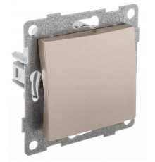 Bravo Выключатель 1кл., СУ , 10А, 250В, шампань  С10В1-027  GUSI Electric