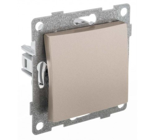 Bravo Выключатель 1кл., СУ , 10А, 250В, шампань  С10В1-027  GUSI Electric
