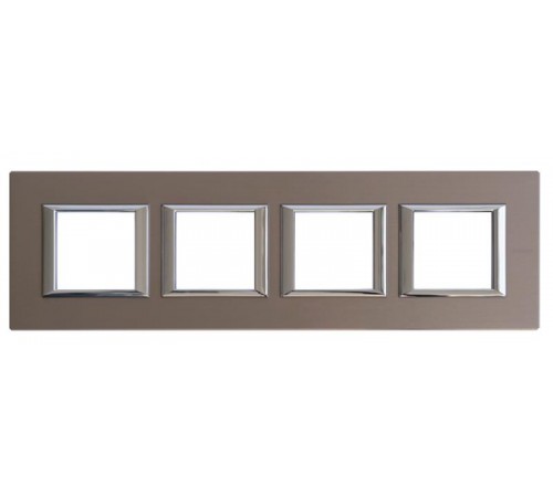 Рамка 2х4П 71мм горизонтальная Бронза Axolute  HA4802M4HBR  Legrand