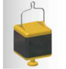 Uni-block подвесной черный с желтой крышкой 140х140 I 670-Bals I Bals