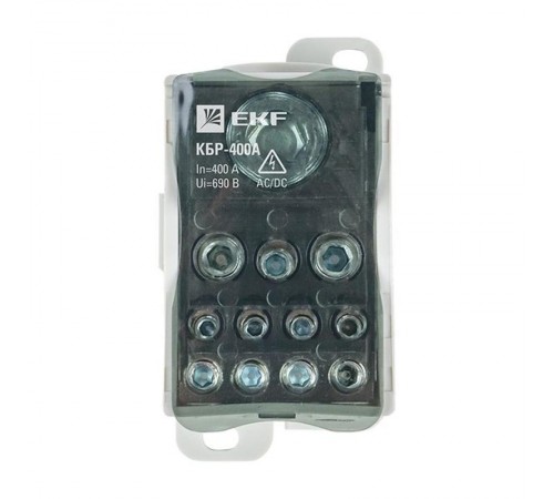 Блок распределительный (КБР) на DIN-рейку и монтажную панель 400A EKF PROxima  plc-kbr400  EKF