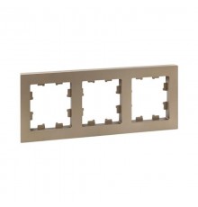 3 - местная рамка, шампань, пластик Эпика  UP1-FPC-03 EKF