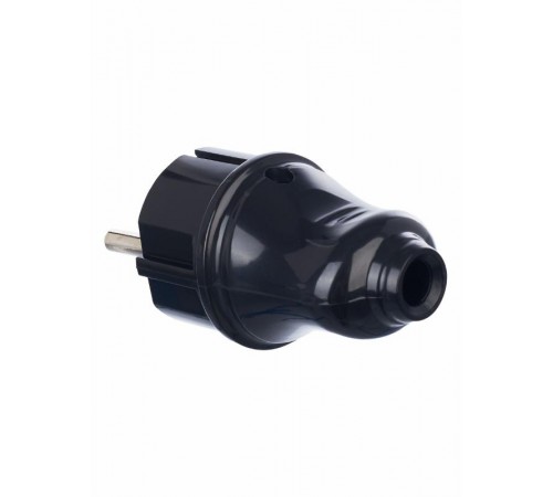 Вилка разборная прямая с з/к 16А черная ВПп10-02-Ст  EVP10-16-01-K02  IEK