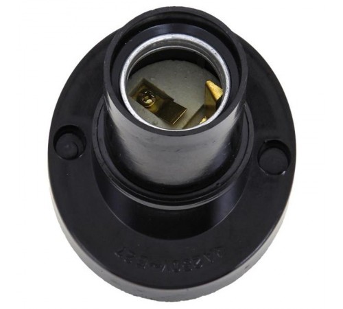 Патрон настенный карболитовый Е27 черный наклонный PROxima  LHC-E27-wi-s  EKF