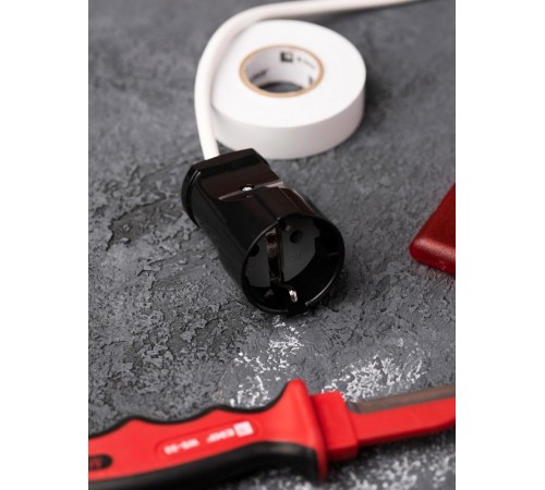 Гнездо штепсельное с/з черн. 16А 250В EKF PROxima  ASG16-30  EKF