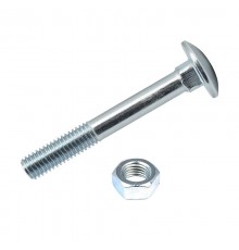 Болт DIN603 мебельный оцинк. М8х40 с гайкой (6 шт) - пакет   108768  Tech-KREP