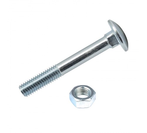 Болт DIN603 мебельный оцинк. М8х60 с гайкой (4 шт) - пакет   108770  Tech-KREP