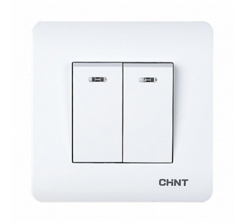 2-клавишный выключатель с LED-подсветкой 10А 250В  715385  CHINT