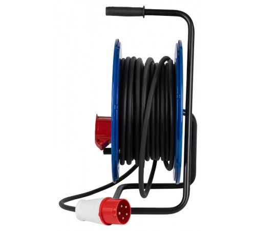 Удлинитель силовой IND380-RM-3e-5x4-50m-IP44 380В на катушке 3 розетки 1xCEE 5P/2xSCHUKO 50м КГ 5х4 32A IP44  Б0057314  ЭРА