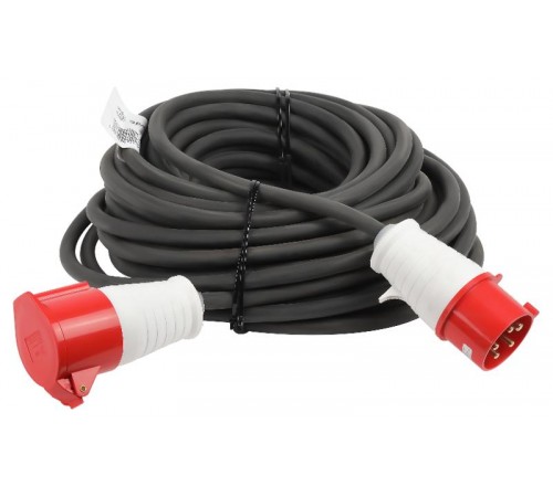 Удлинитель силовой IND380-U-1e-5x4-20m-IP44 на 380В в бухте 1 розетка CEE 5P 20м КГ 5х4 32A IP44  Б0057298  ЭРА
