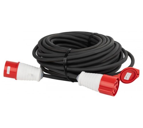 Удлинитель силовой IND380-U-1e-5x4-20m-IP44 на 380В в бухте 1 розетка CEE 5P 20м КГ 5х4 32A IP44  Б0057298  ЭРА