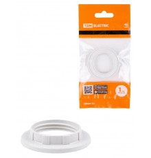 Кольцо для патрона Е14, термостойкий пластик, белый,  SQ0335-0163  TDM