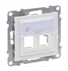 SUNO Адаптер двойной для разъемов Keystone. Цвет "Белый"  721145  Legrand