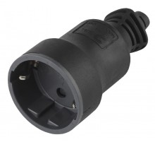 Розетка кабельная R4(B)  c/з 16A прямой ввод черная (10/200/4000) Б0019191  ЭРА