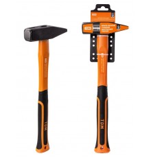 Молоток слесарный, 800 гр, кованый, с усилен. прорезиненной фиберглассовой рукояткой "Алмаз"  SQ1036-0115  TDM