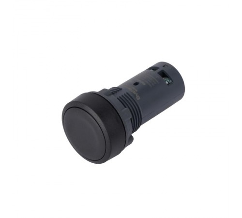 Кнопка SB7 моноблочная 22мм черная с возвратом, пластик, 1НО+1НЗ, IP65  SB7NA25  SE