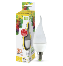 Лампа светодиодная LED-СВЕЧА НА ВЕТРУ-standard 3.5Вт 230В Е14 3000К 320Лм  4690612004730  ASD