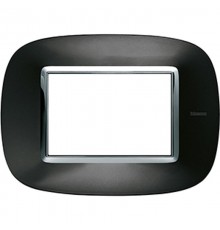 Axolute декоративные накладки в форме эллипса, металлизированные, цвет тёмный металлик, на 3 модуля  HB4803XS  Legrand