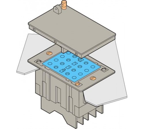 Блок PC-E-VA-8-8 Клеммный для цепей полярности, контакт до разрыва, монтаж в панель, зажим под болт  1SNA166630R0100  TE