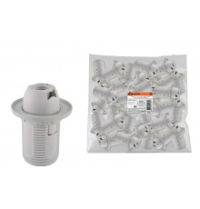 Патрон с кольцом термостойкий пластик Е14 белый, Б/Н  SQ0335-0033  TDM