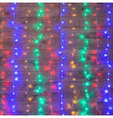 Гирлянда "Светодиодный Дождь"  2,5x2 м, свечение с динамикой, прозрачный провод, 230 В, диоды МУЛЬТИКОЛОР  235-059  NEON-NIGHT