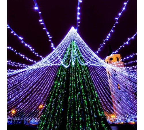 Светодиодная гирлянда ARD-STRING-CLASSIC-10000-BLACK-100LED-STD BLUE (230V, 7W)  025802  Arlight