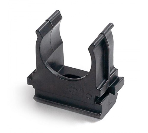 Крепёж-клипса для труб черная д20 (10шт/1000шт уп/кор) Строитель  PR13.0451  Промрукав