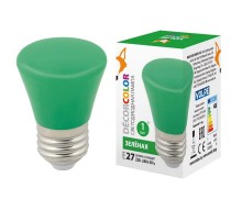 Лампа светодиодная LED-D45-1W/GREEN/E27/FR/С BELL декоративная LED. "Колокольчик", матовая. Цвет зеленый  UL-00005640  Volpe