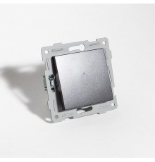 Выключатель самовозвратный звонкового типа, 10А, 220-250V (антрацит)  201126  SPL