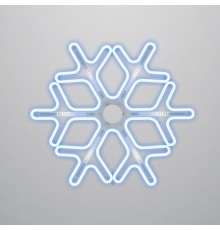 Фигура Снежинка из гибкого неона с эффектом тающих сосулек, 60х60 см, цвет свечения синий/белый  501-223  NEON-NIGHT