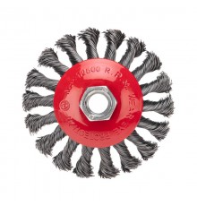 Щетка коническая для УШМ крученая стальная проволока 100 мм М14  KR-91-1201  Kranz