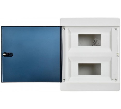  Корпус пластиковый встраиваемый на 18 модулей ЩРВ-П-18 IP41 черная прозрачная дверь UNION Compact  UIC-KP12-V-18-41-K01  IEK