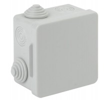 Коробка распределительная о/у КОР 80х80х50мм с гермовводами 7 входов IP54  Б0037443  ЭРА