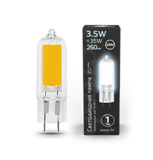 Лампа светодиодная Black LED G4 AC220-240V 3.5W 260lm 4100K Glass  107807203  Gauss