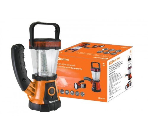 Фонарь кемпинговый 24хLED + 19хLED + 4хLED аккумулятор 3.7В2A*ч Кемпинг 4, 3 режима с поворот. ручкой  SQ0350-0031  TDM