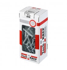 Дюбель-гвоздь 6х40 гриб. манжета (полипропилен) (50 шт) - коробка с ок Tech-Kre ( 0,202 кг)  112709  Tech-KREP