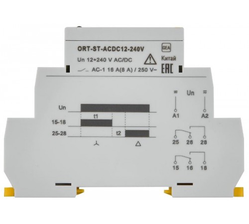Реле пуска звезда-треугольник ORT.12-230 В AC/DC   ORT-ST-ACDC12-240V  IEK