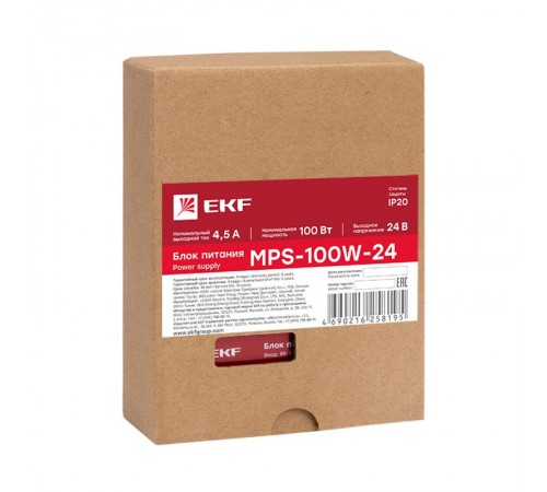Блок питания 24В MPS-100W-24 EKF Proxima   mps-100w-24   EKF