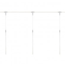 Гирлянда Тающие сосульки комплект 10 шт. х 50см, шаг 100см, 600 LED ТЕПЛЫЙ БЕЛЫЙ, белый каучук, IP67, 24В  256-423  NEON-NIGHT