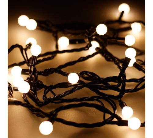 Светодиодная гирлянда ARD-BALL-CLASSIC-D13-5000-BLACK-50LED WARM (230V, 3.5W)  025566  Arlight