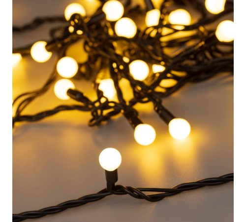 Светодиодная гирлянда ARD-BALL-CLASSIC-D13-5000-BLACK-50LED WARM (230V, 3.5W)  025566  Arlight