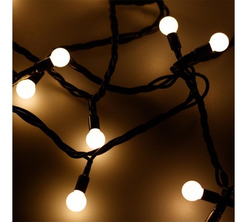 Светодиодная гирлянда ARD-BALL-CLASSIC-D13-5000-BLACK-50LED WARM (230V, 3.5W)  025566  Arlight