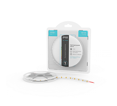 Лента светодиодная Basic LED 2835/60 12V 4,8W/m 312lm/m 4000K 8mm IP20 5m 1/100  BT006  Gauss