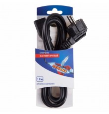 Шнур сетевой Евро 3*0.75мм 1.8М (PE) (с заземлением)  06-3254  REXANT