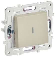 SKANDY Выключатель 1-клавишный проходной с индикацией 10А SK-V08B бежевый  SK-V12-1-10-K10  IEK