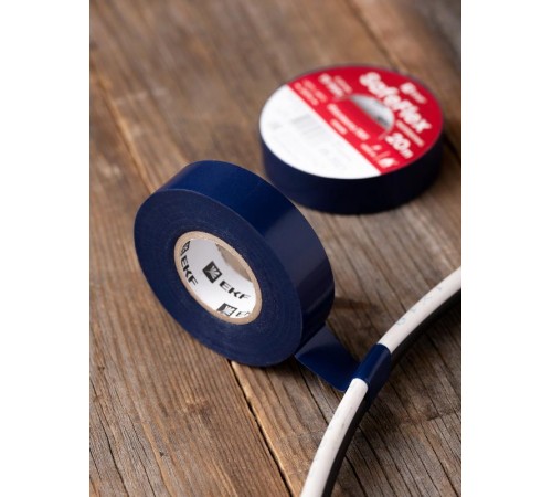 Изолента ПВХ синяя 19мм 20м серии SafeFlex  plc-iz-sf-s  EKF