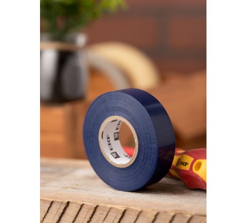 Изолента ПВХ синяя 19мм 20м серии SafeFlex  plc-iz-sf-s  EKF