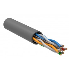 Кабель связи витая пара U/UTP, кат.6 4x2х23AWG solid, LSZH, 305м, серый  LC1-C604-121  ITK