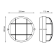 Светильник для ЖКХ НБП IP54 255*240*115 круг с решеткой под лампу Е27 max 100W, 1/8  926602111  Gauss